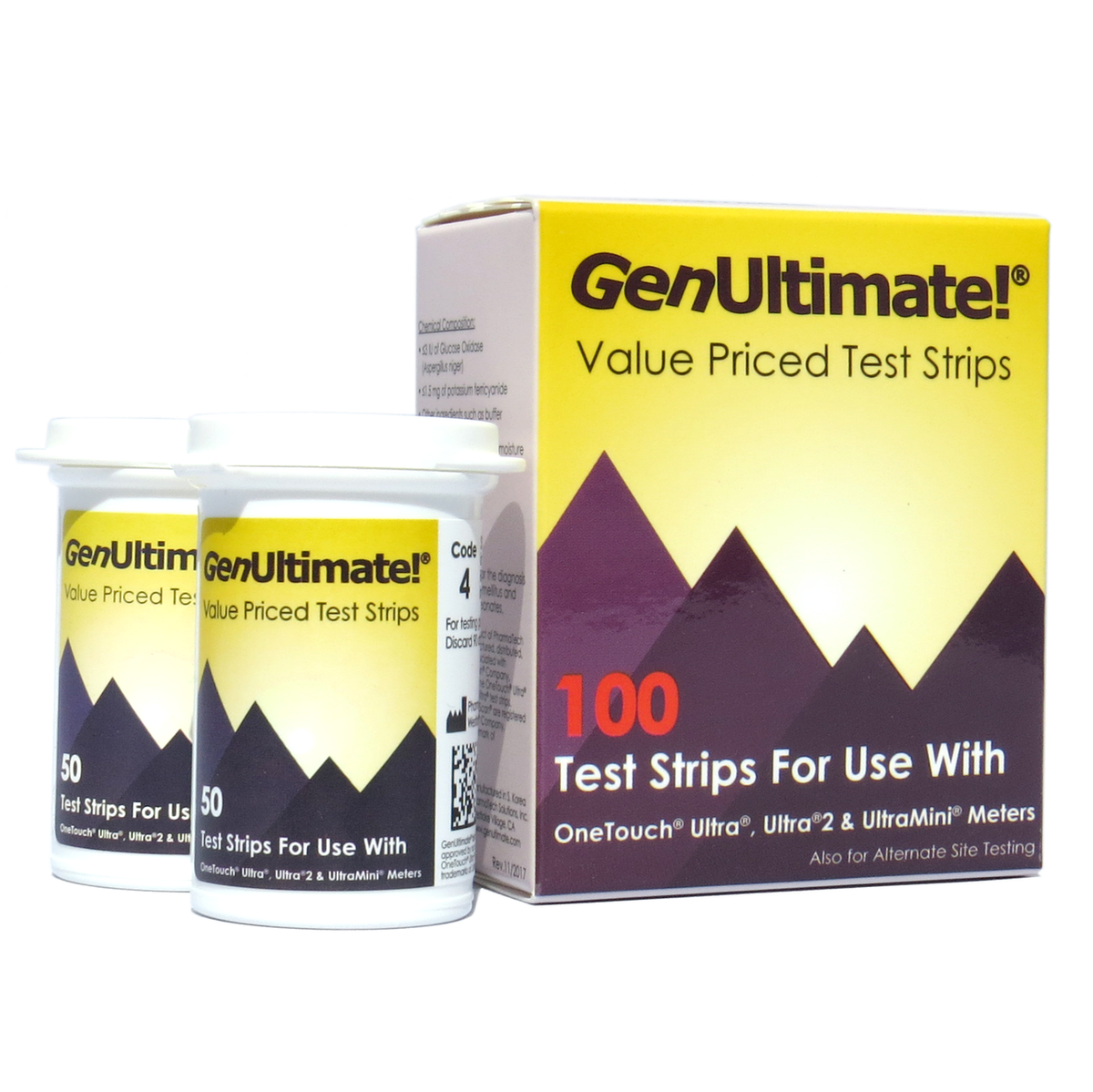 Substitute of Gen Ultimate Blood Glucose Test Strips 100 Ct.