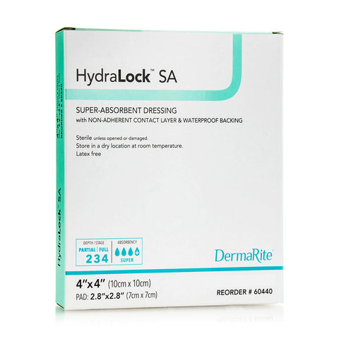 Hydralock Sa Superabsorbent Dressing, 4" X 4" [ 10 Pack ]