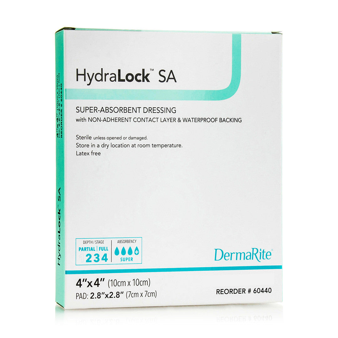 Hydralock SA Superabsorbent Dressing, 4" X 4"