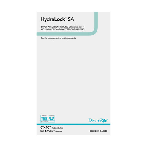 Hydralock Sa Superabsorbent Dressing, 6" X 10" [ 10 Pack ]