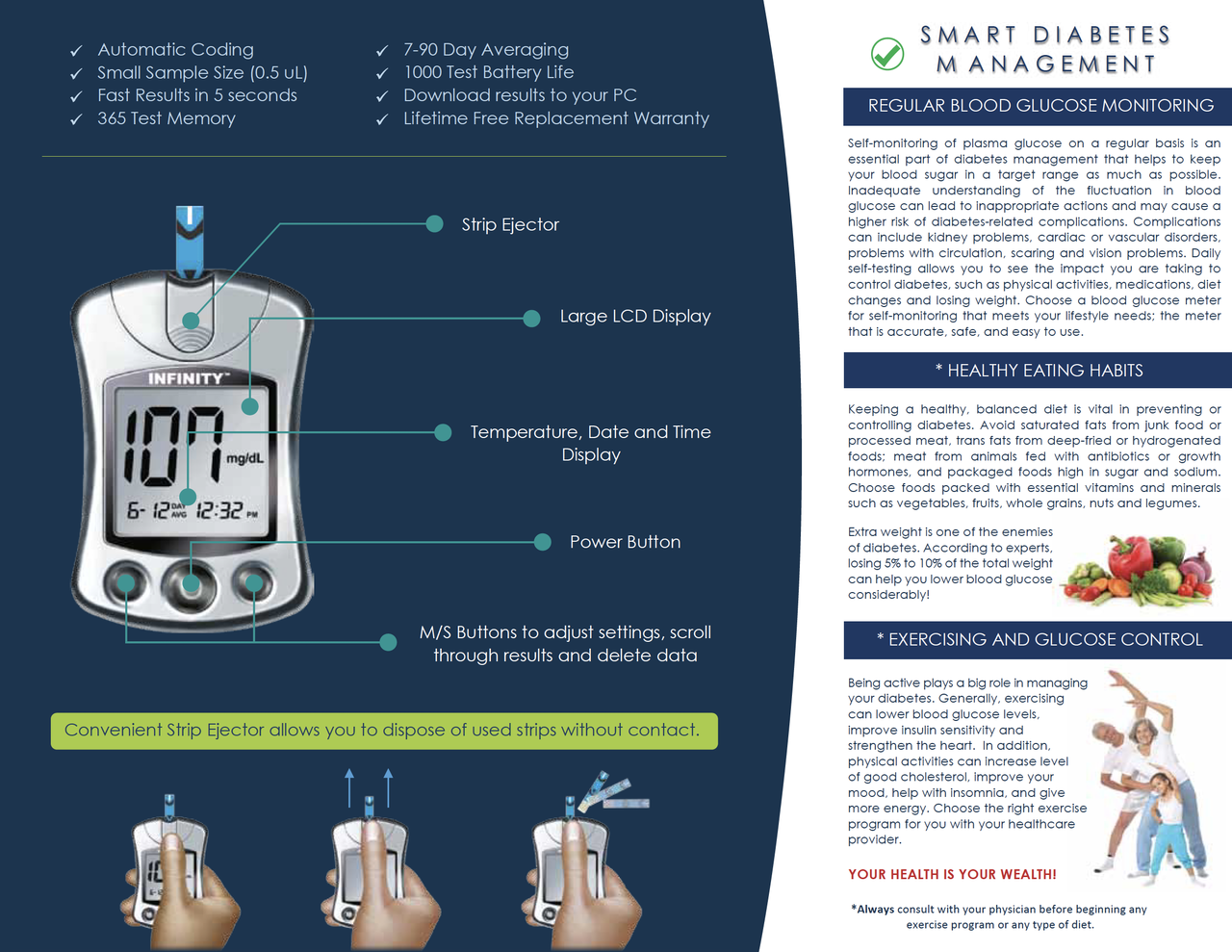 Infinity Glucose Meter Kit For GLucose Care