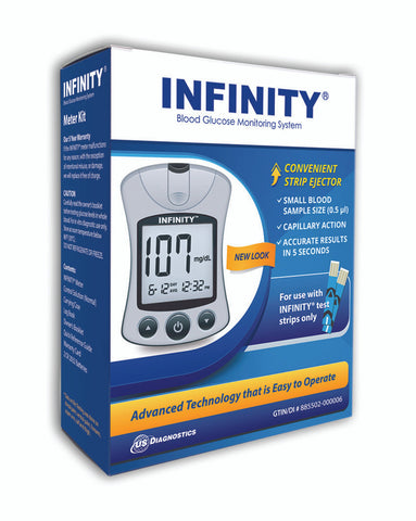 Infinity Glucose Starter Kit With 50 Test Strips, Lancing Device & Lancets