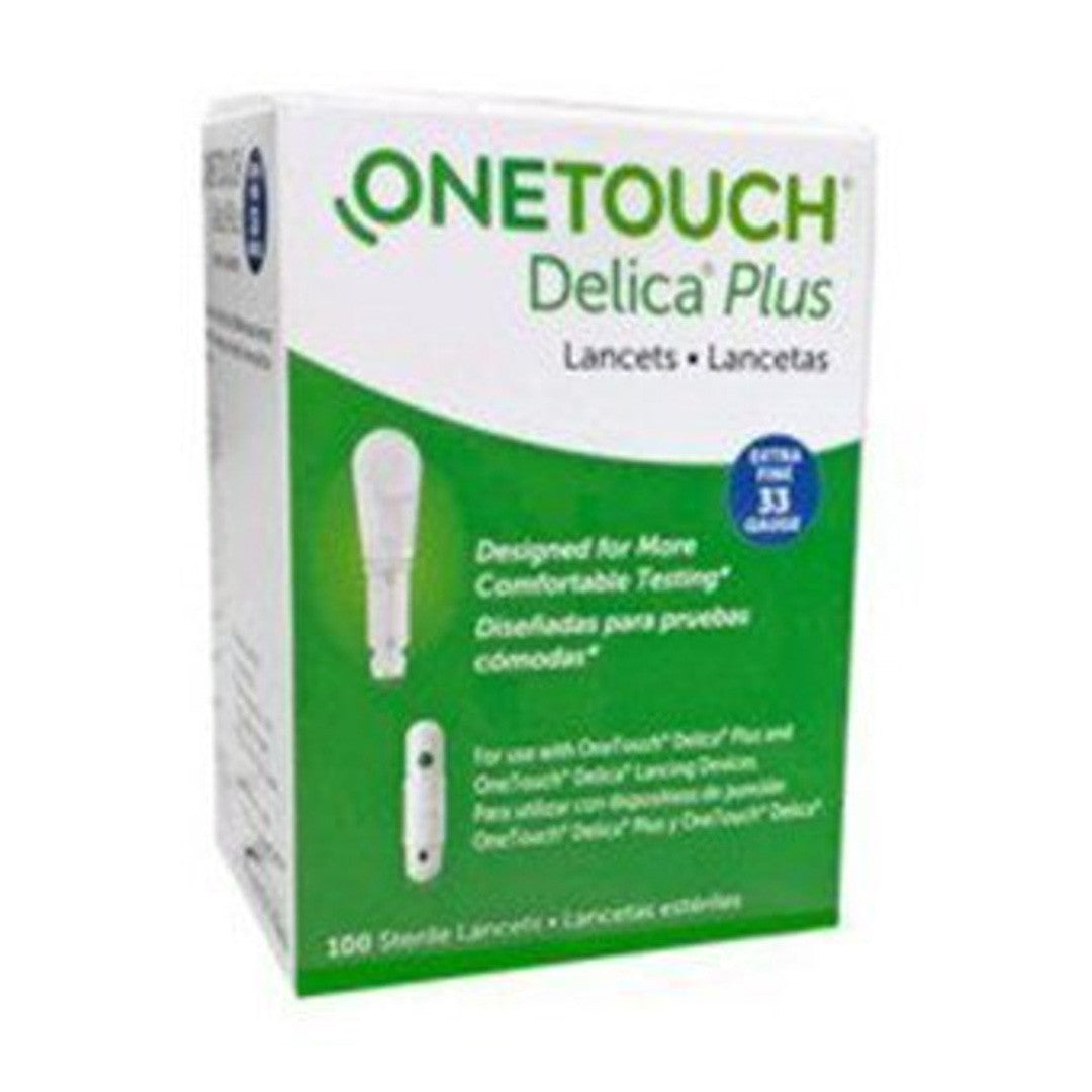 OneTouch Delica Plus 33 Gauge Lancets - 100 Lancets