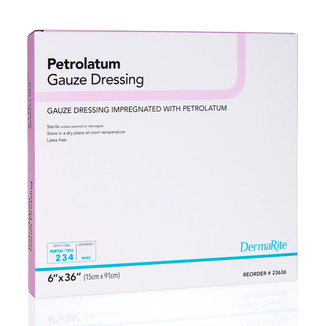 Dermarite Petrolatum Impregnated Gauze, 6" X 36" [ 12 Pack ]