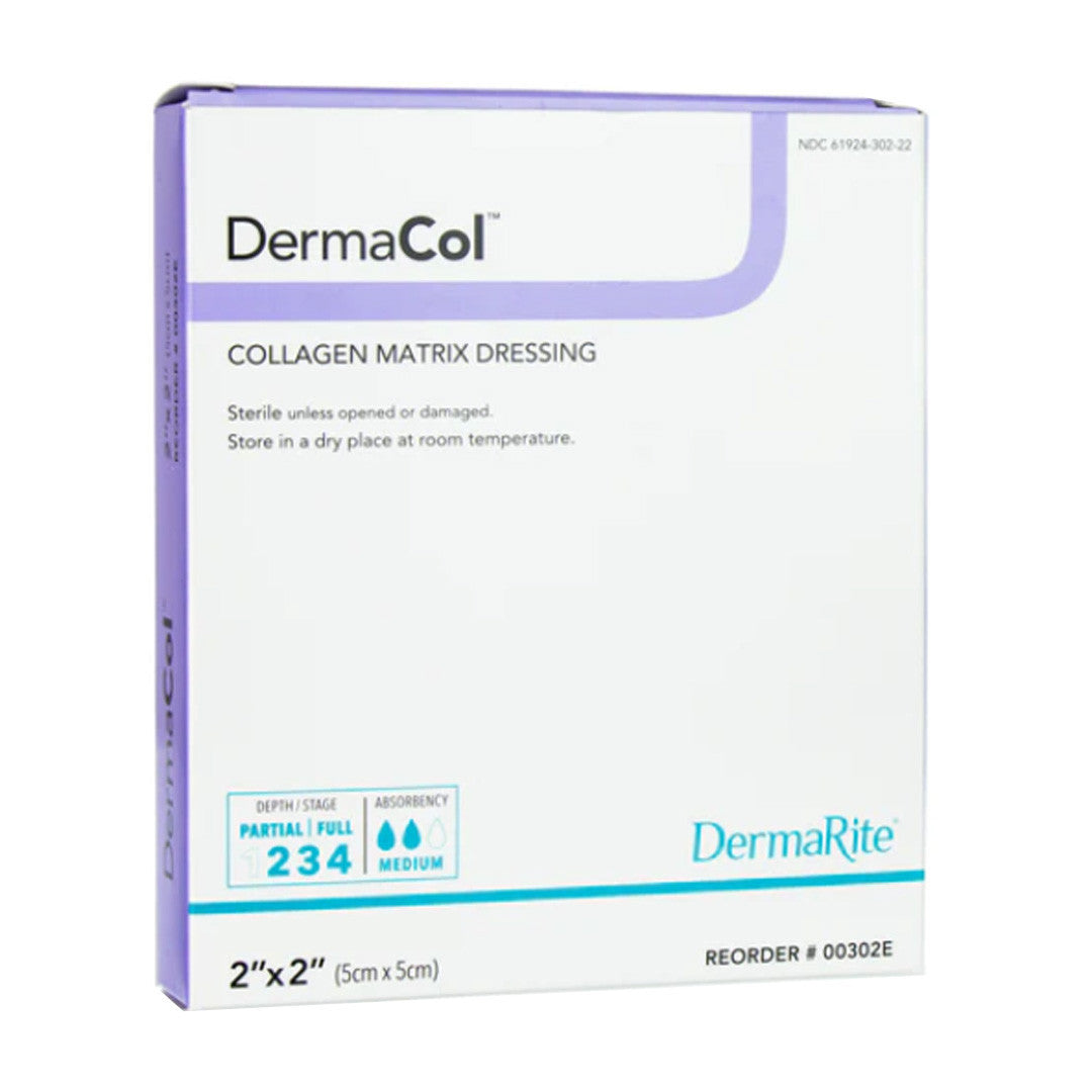 Dermacol 100 Type 1 Bovine Collagen Dressing 2" X 2" [ 10 Pack ]