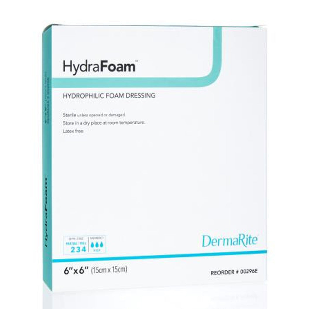 Hydrafoam Hydrophilic Foam Dressing, 6" X 6"