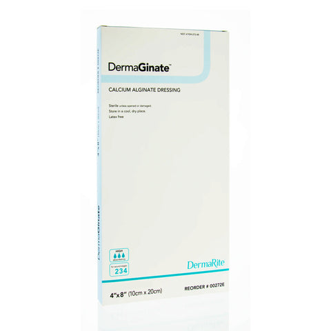 Dermaginate Calcium Alginate Wound Dressing, 4" X 8" [ 5 Pack ]