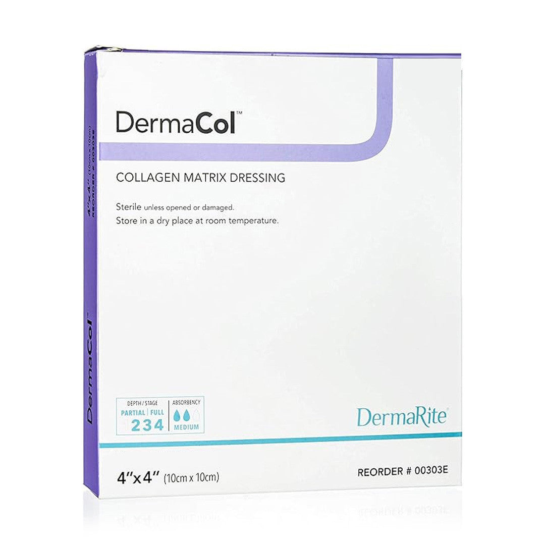 Dermacol 100 Sheet 100% Type 1 Bovine Collagen Wound Dressing, 4" X 4"