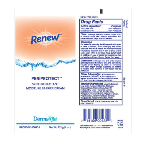 Derma-Rite  Renew PeriProtect Zinc Oxide Barrier Cream, 4 Oz