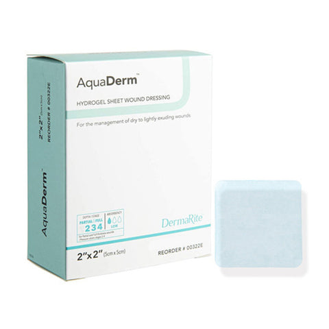 Aquaderm Hydrogel Sheet Wound Dressing, 2" X 2"