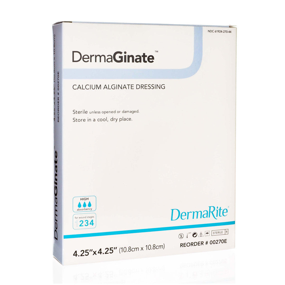 Dermaginate Calcium Alginate Wound Dressing, 4.25" X 4.25" [ 10 Pack ]