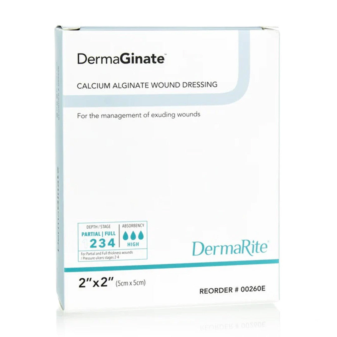 Dermaginate Calcium Alginate Wound Dressing, 2" X 2"