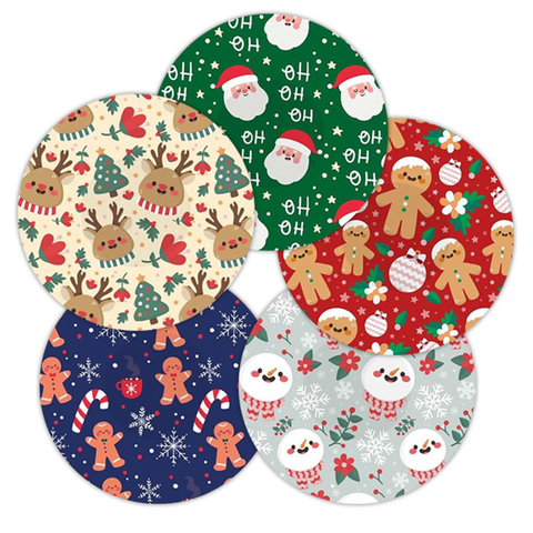Overt Freestyle Libre Adhesive Patch - Christmas Spirit Assorted 5 Pack for Optimal Wear