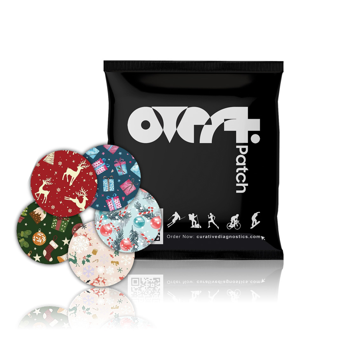Overt Dexcom G7 & Stelo Adhesive Patch - Christmas Spirit Assorted 5 Pack for Optimal Wear& Stelo