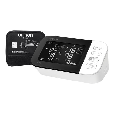 Omron+ 1 Digital Blood Pressure Monitoring Unit - Tube Pocket Size, Large Cuff - BP7450