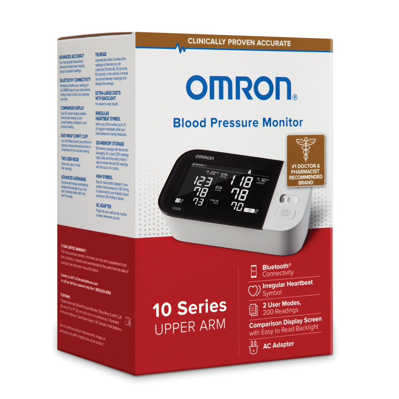 Omron+ 1 Digital Blood Pressure Monitoring Unit - Tube Pocket Size, Large Cuff - BP7450