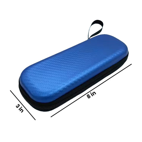 Overt hard soft Pouch for Glucose Meter - Cobalt Blue