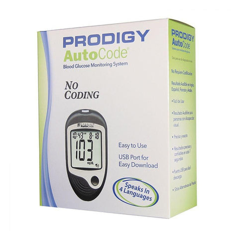 Prodigy Autocode Meter [+] Prodigy 50 Test Strips For Glucose Care