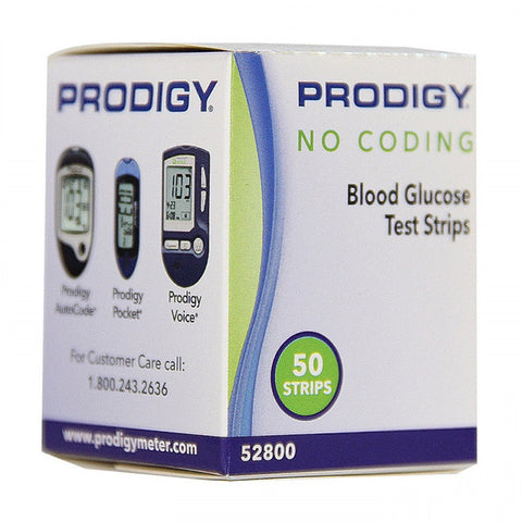 Prodigy Autocode Meter [+] Prodigy 50 Test Strips For Glucose Care