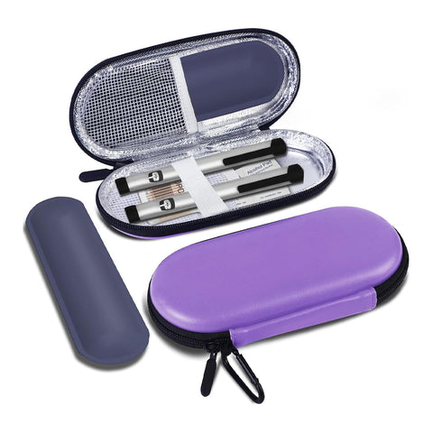 Overt Insulin Cooler, Travel Case with 2 Ice Packs for Insulin Pens and Diabetic Supplies