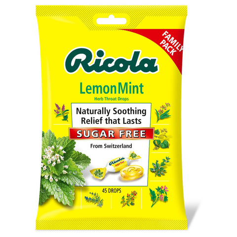 Ricola Cough Drops Sugar free Lemon Mint 45ct