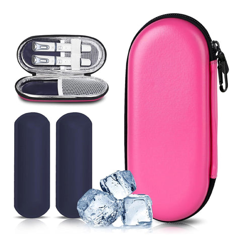 Overt Insulin Cooler, Travel Case with 2 Ice Packs for Insulin Pens and Diabetic Supplies