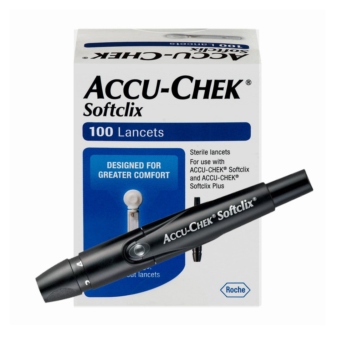 Accu Chek Softclix Lancing Device [+] Accu-Check Softclix Lancets For GLucose Care