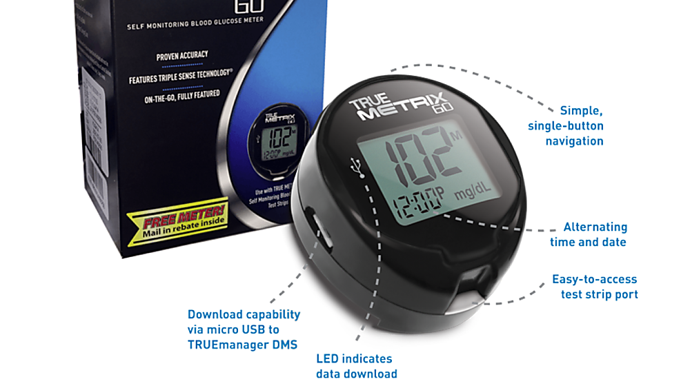 TRUE Metrix GO Blood Glucose Meter