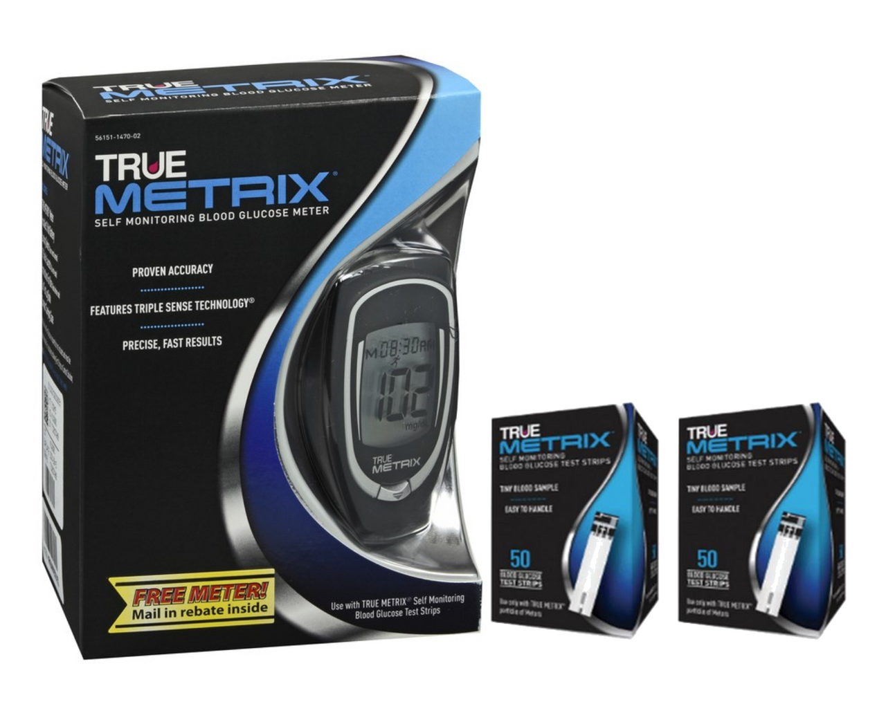 TRUE Metrix Meter [+] Metrix 100 Test Strips For GLucose Care