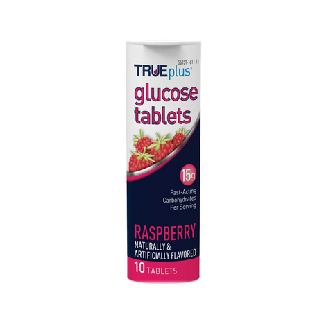 TRUEplus Glucose Tablets Raspberry 10Ct