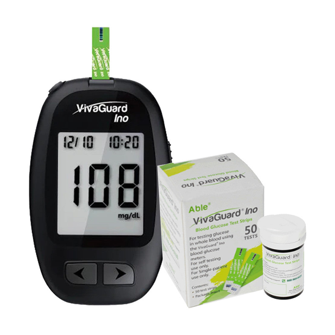 VivaGuard Ino Blood Glucose Meter with 50 test strips