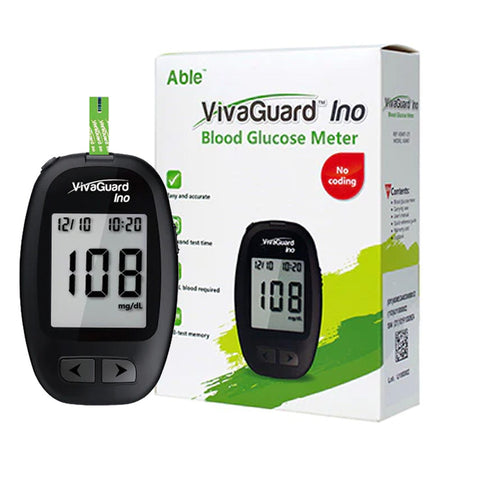 VivaGuard Ino Blood Glucose Meter with 100 test strips