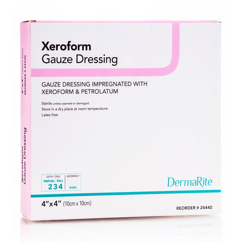 Xeroform Gauze Wound Dressing, 4" X 4"