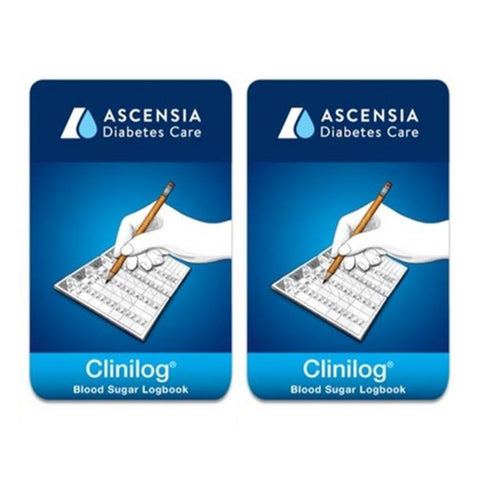 Ascensia Bayer Clinilog LogBook [2 pack] For Glucose Care