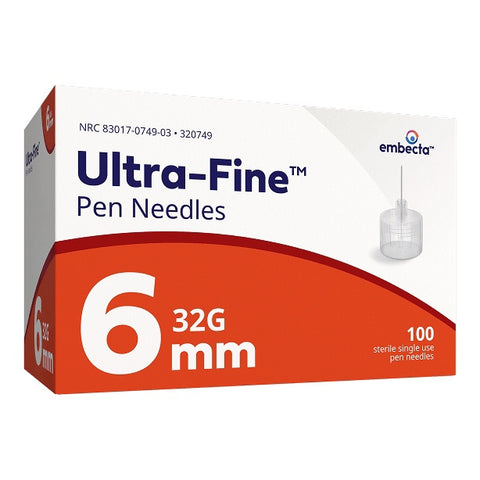 BD Embecta Ultra-Fine Mini Pen Needles 6 MM 32 Gauge