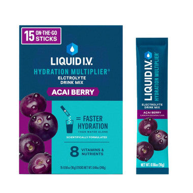 Liquid I.V. mix with essential electrolytes and B vitamins