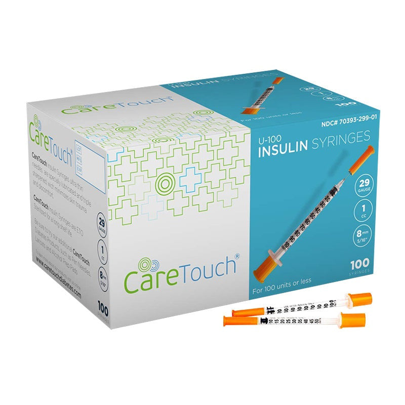 Care Touch U-100 Insulin Syringes 29g 5/16" - 8mm 1cc #CTIS291