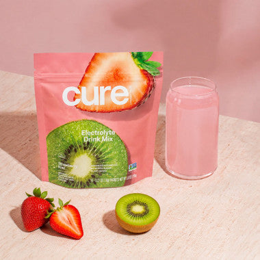 Cure Strawberry Kiwi Hydrating Electrolyte Drink Mix 14 ct