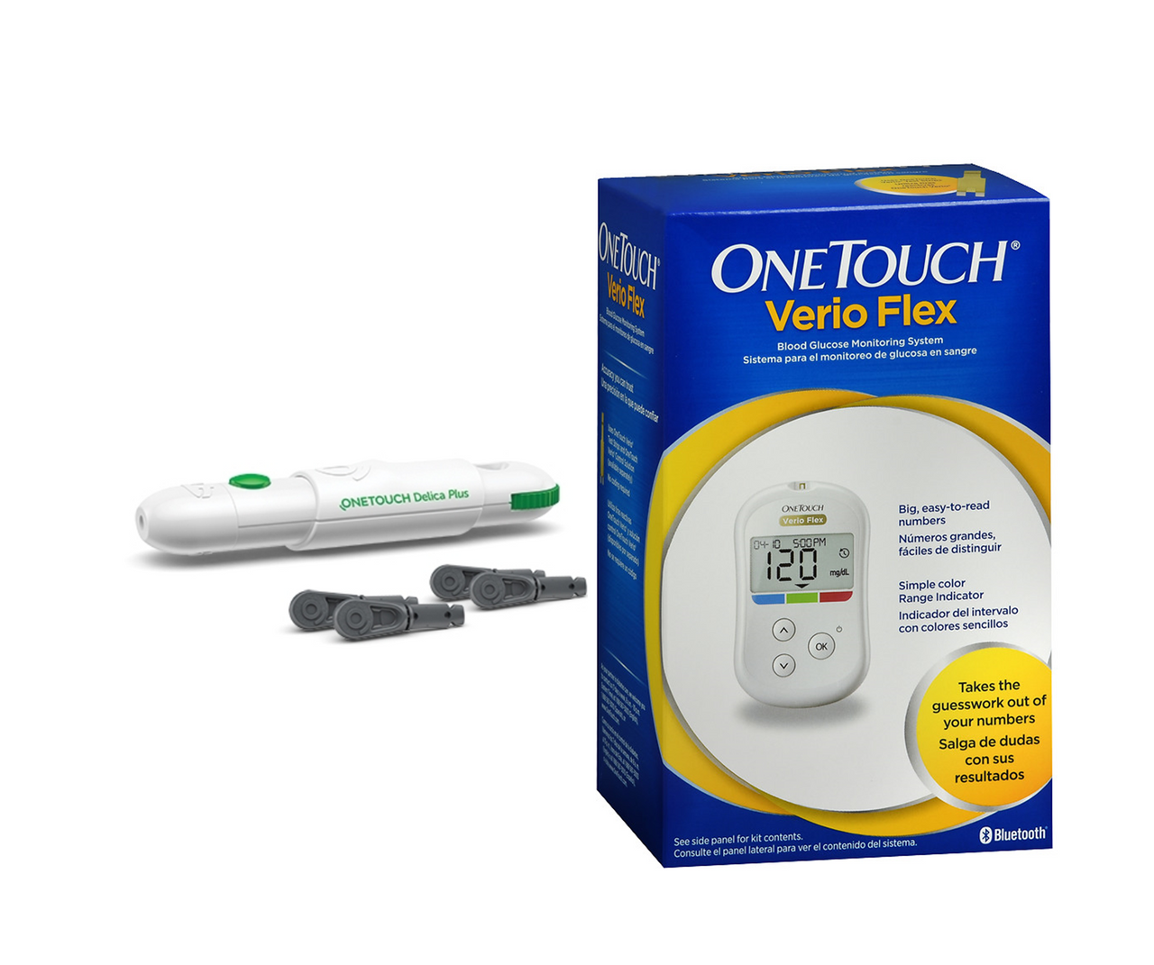 OneTouch Verio Flex Glucose Meter Kit For GLucose Care