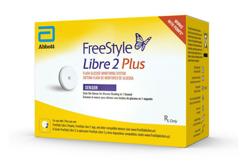 FreeStyle Libre 2 Plus CGM Sensors Works with Insulin Pumps** 15 Day Sensor