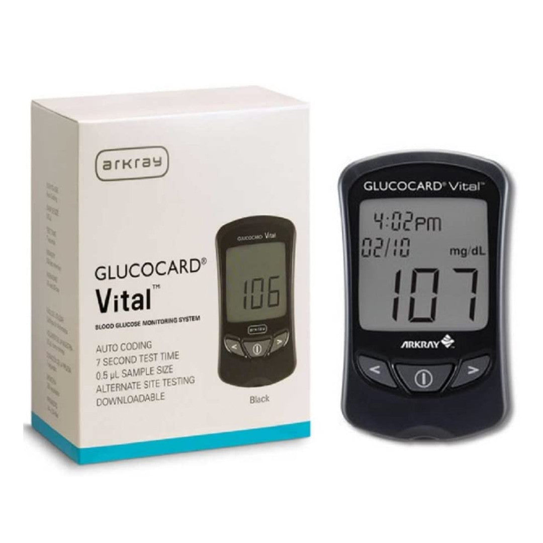  Arkray Glucocard Vital Starter Kit with Vital 50 Test Strips, Lancing Device & Lancets