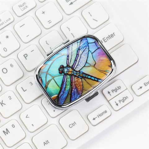 Overt Travel Metal Pill Organizer - Small Portable Case for Medications