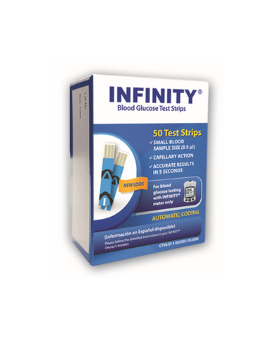 Infinity 50 Test Strips  For GLucose Care