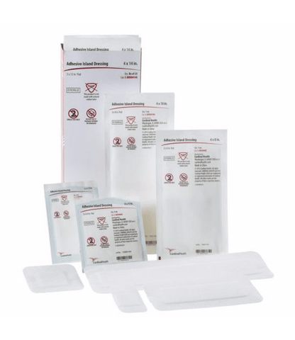 Cardinal Health™ Adhesive Island Dressing, 4" x 4"with 2"x 2" Pad