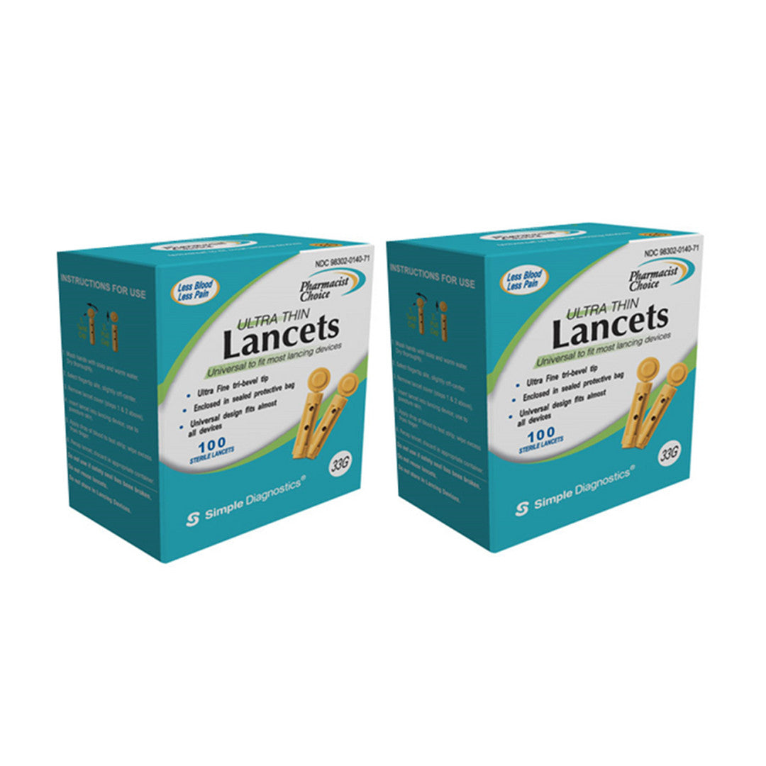 Clever Choice Pharmacist Choice Twist Top 33G Lancets 100s [2 Pack] For Glucose Care