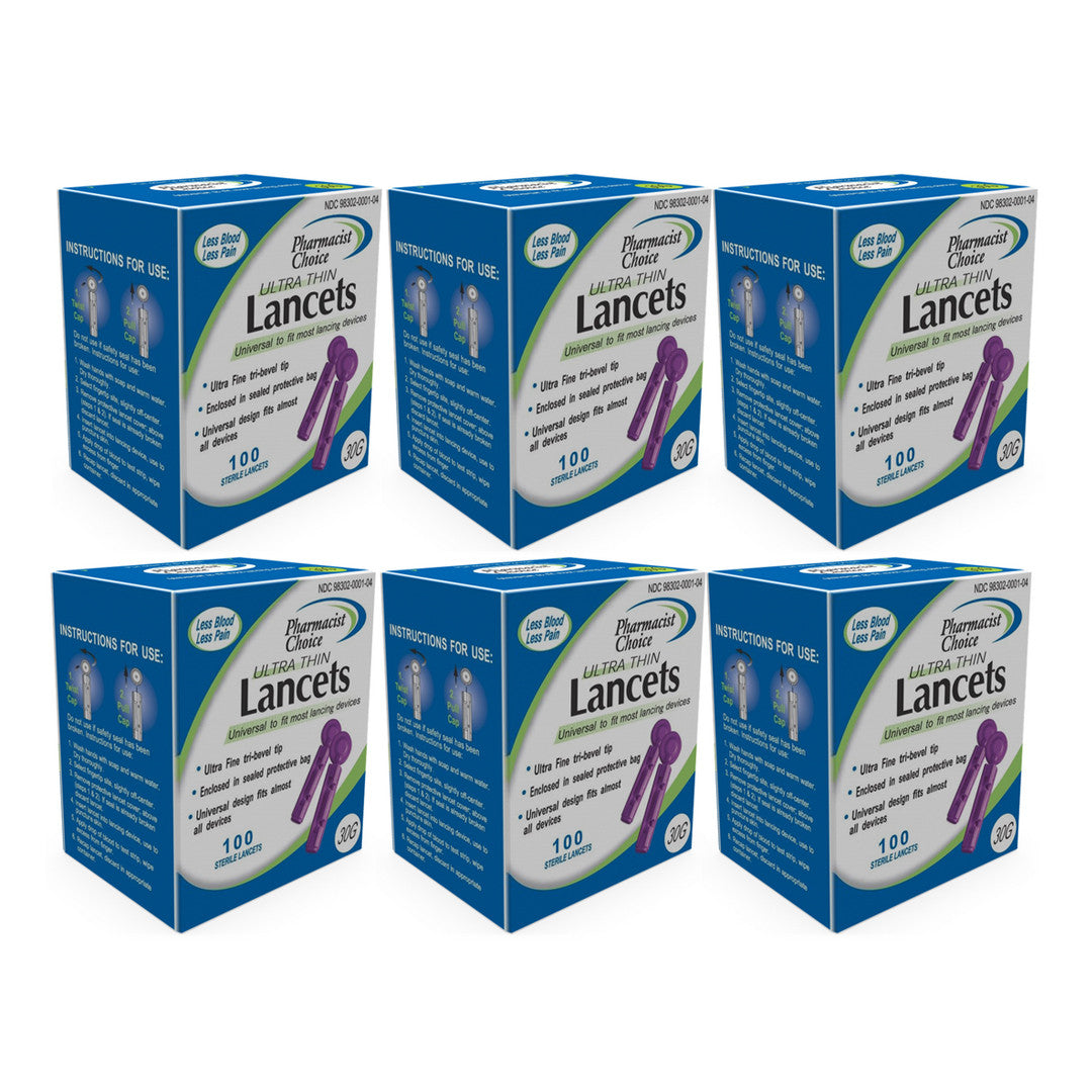  Clever Choice Pharmacist Choice Twist Top 30G Lancets 100s [6 Pack] For Glucose Care