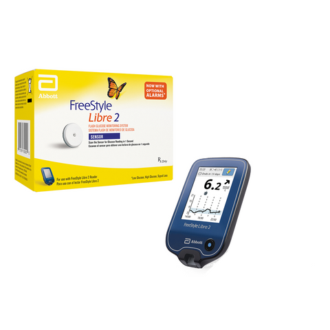 FreeStyle Libre 2 Reader with Sensor Starter Kit for Continuous Glucose Monitoring - CGM