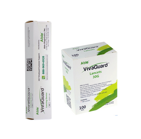 VivaGuard Lancing Device [+] VivaGuard Twist Top Lancets 100 Ct