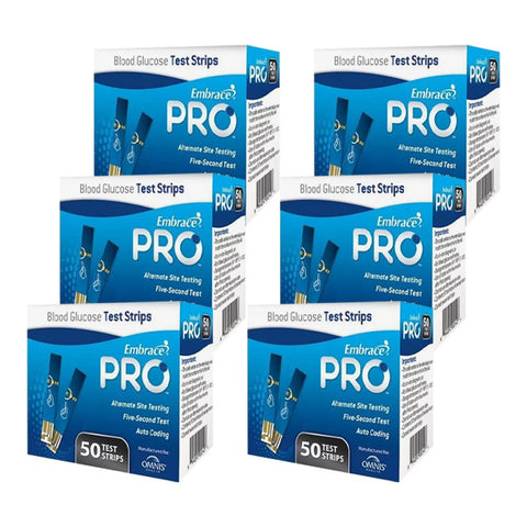 Omnis Health Embrace PRO Blood Glucose Test Strips 300 Test Strips