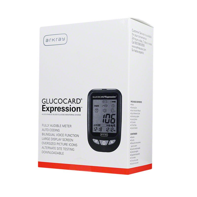 Arkray Glucocard Expression Talking Blood Glucose Meter Kit